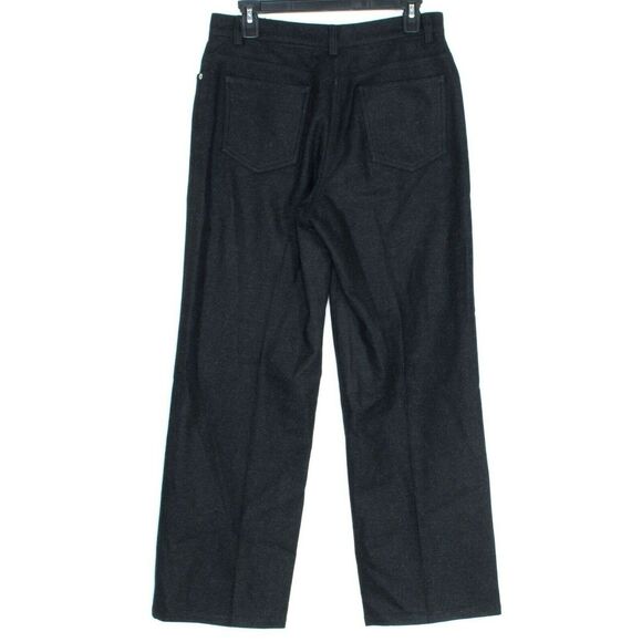 Ann Taylor Dress Pants Wool Straight Preppy Minimalist Academia Career Black 8 - Picture 2 of 2